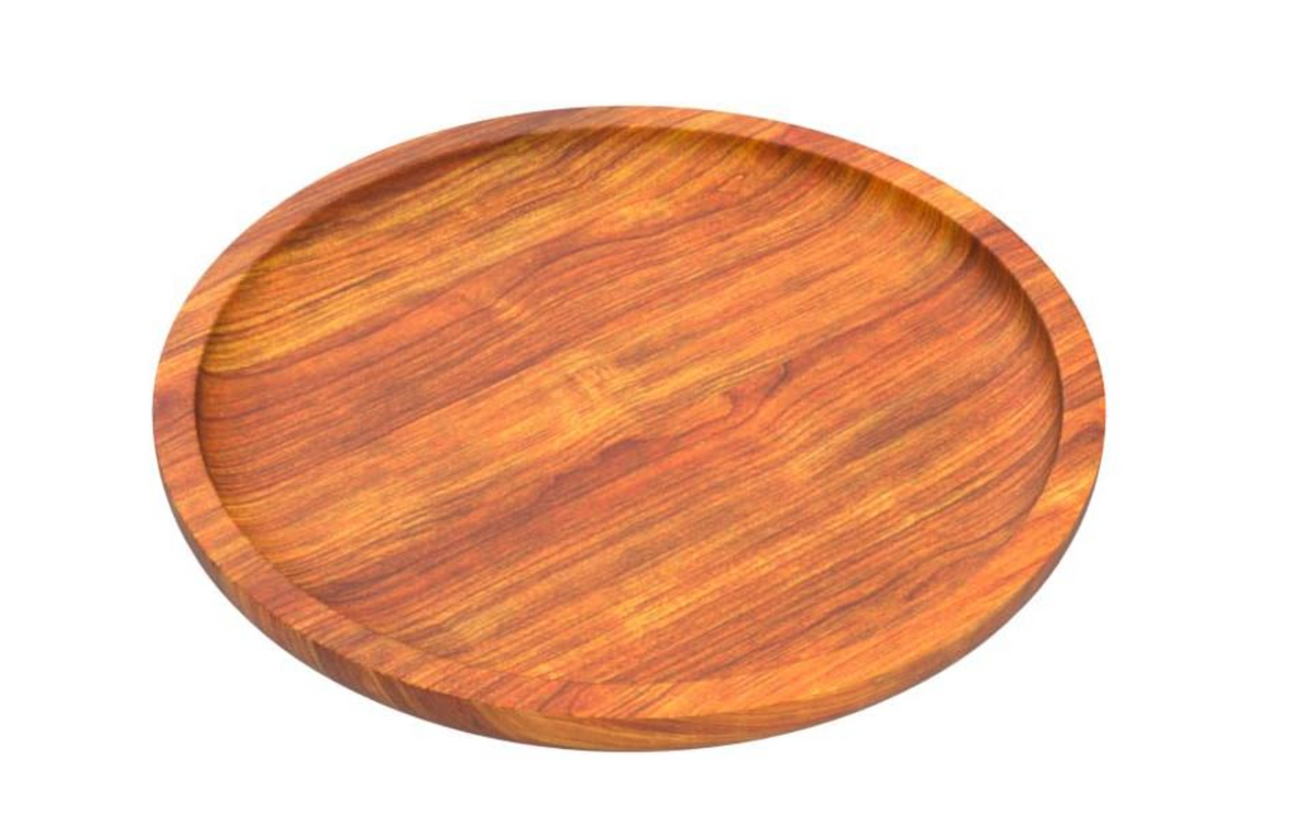 Acacia Wooden Candle Plate 6&quot;