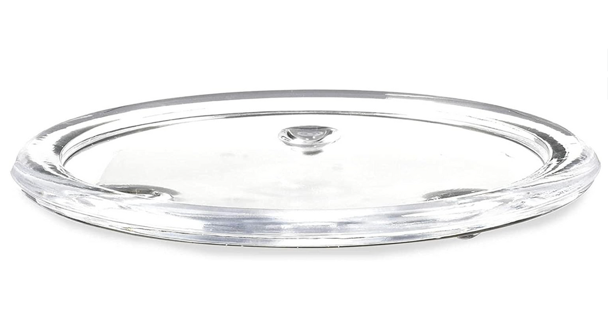 Clear Glass Candle Plate