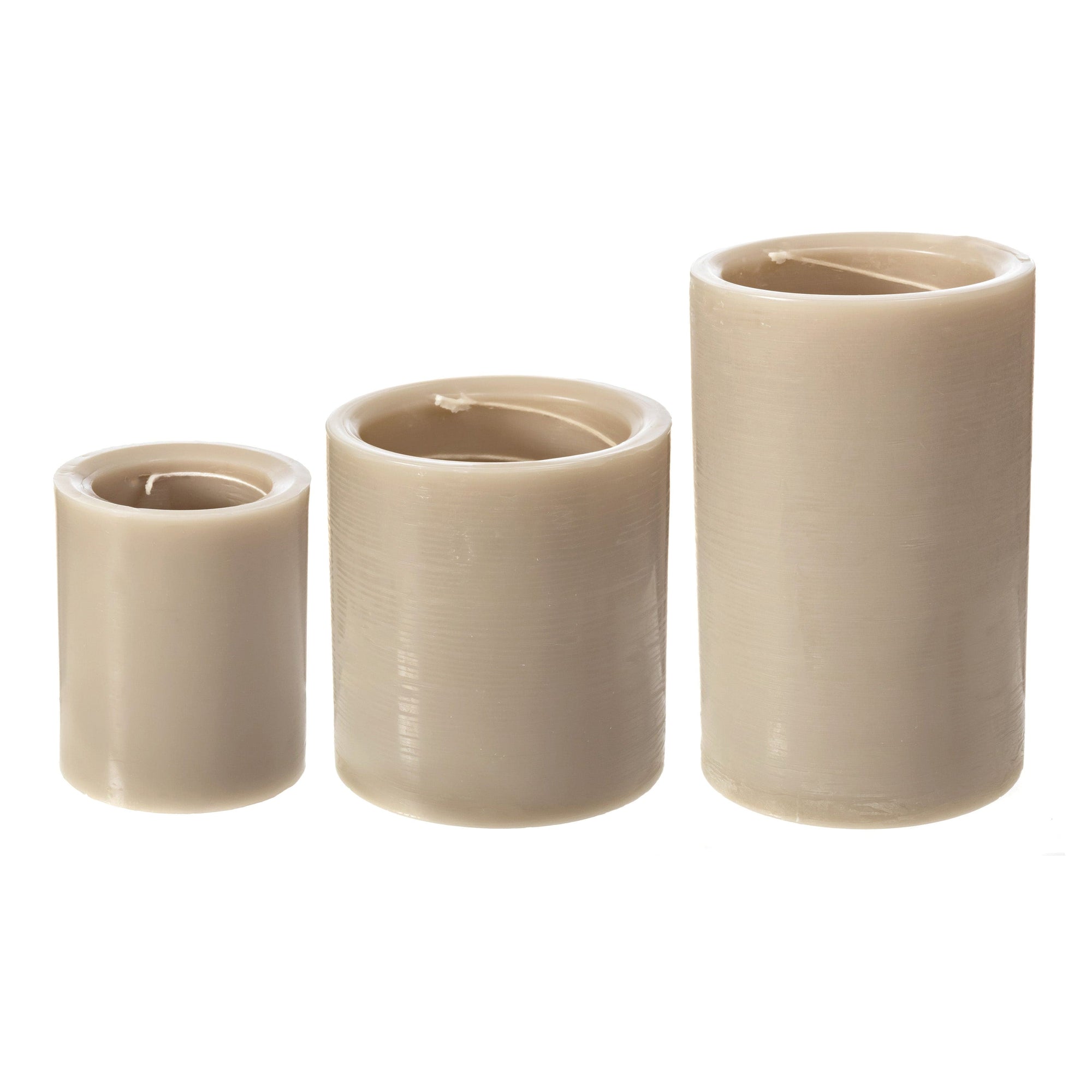 A trio of Spiral Light Candles in CARDAMOM + MILK 