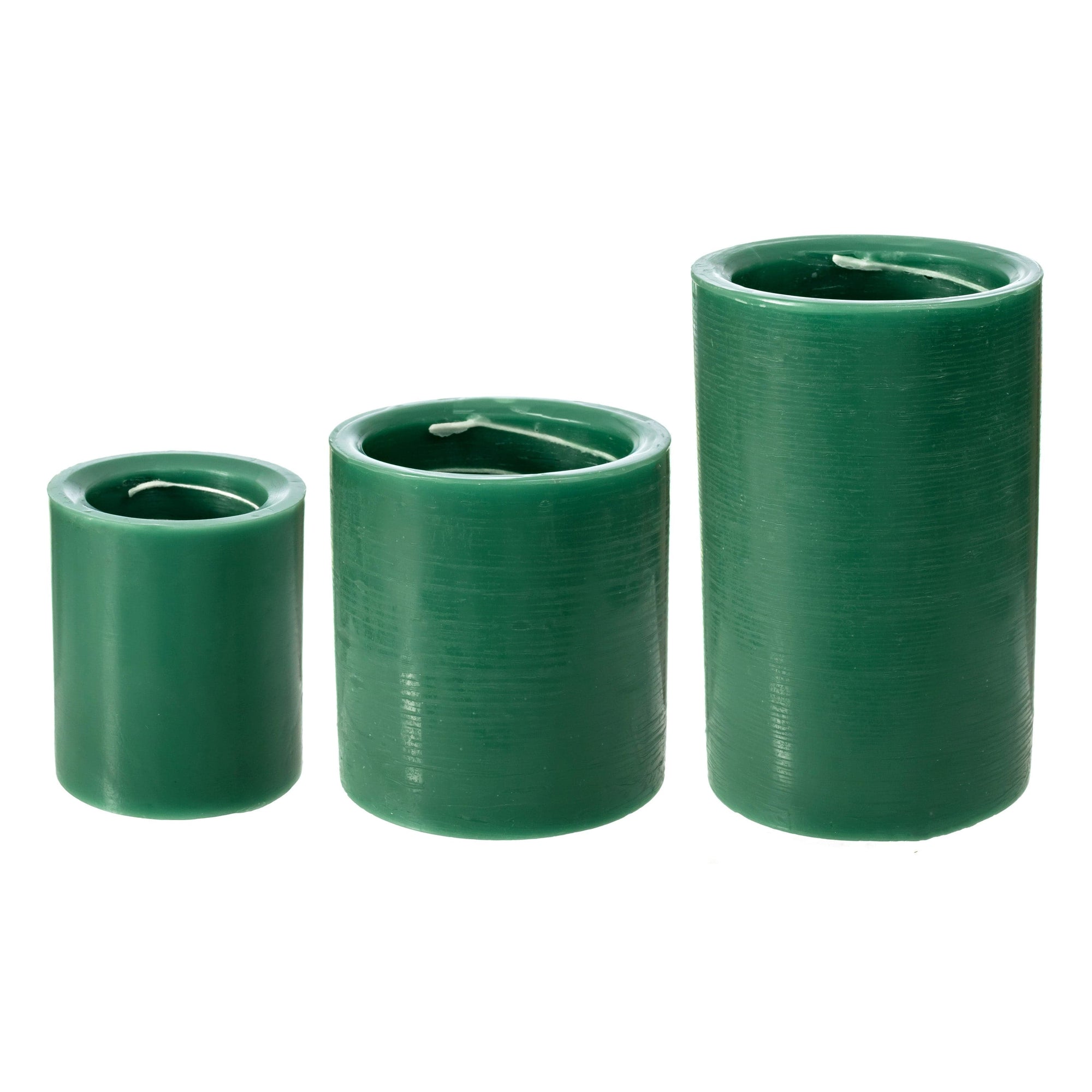 Trio of Spiral Light Candle EVERGREEN